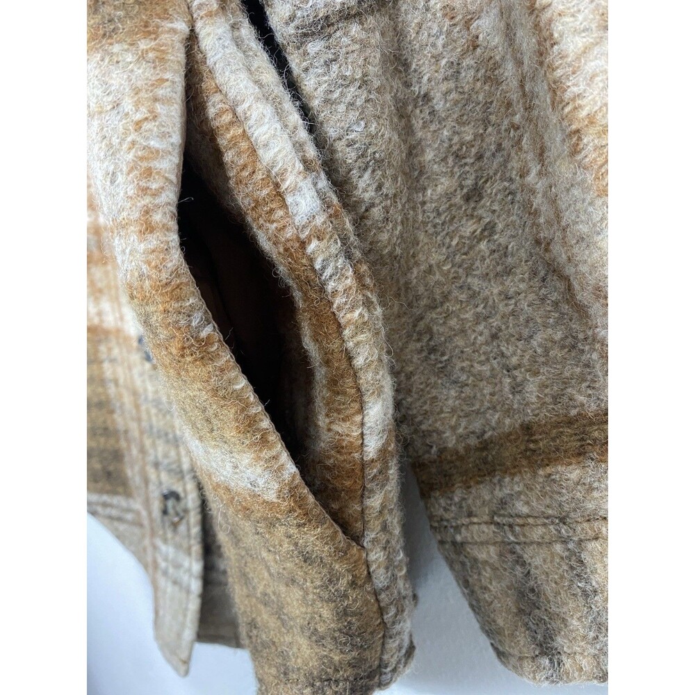 Wilfred Free Aritzia The Ganna Womens Wool Plaid Shacket Jacket M Oversized - Picture 9 of 16
